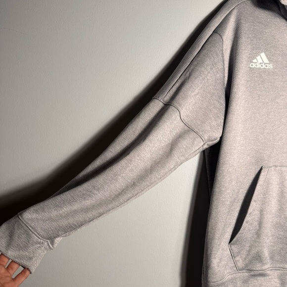 Adidas WNE Basketball unisex Gray Full Zip hoodie two front pockets - Picture 8 of 14